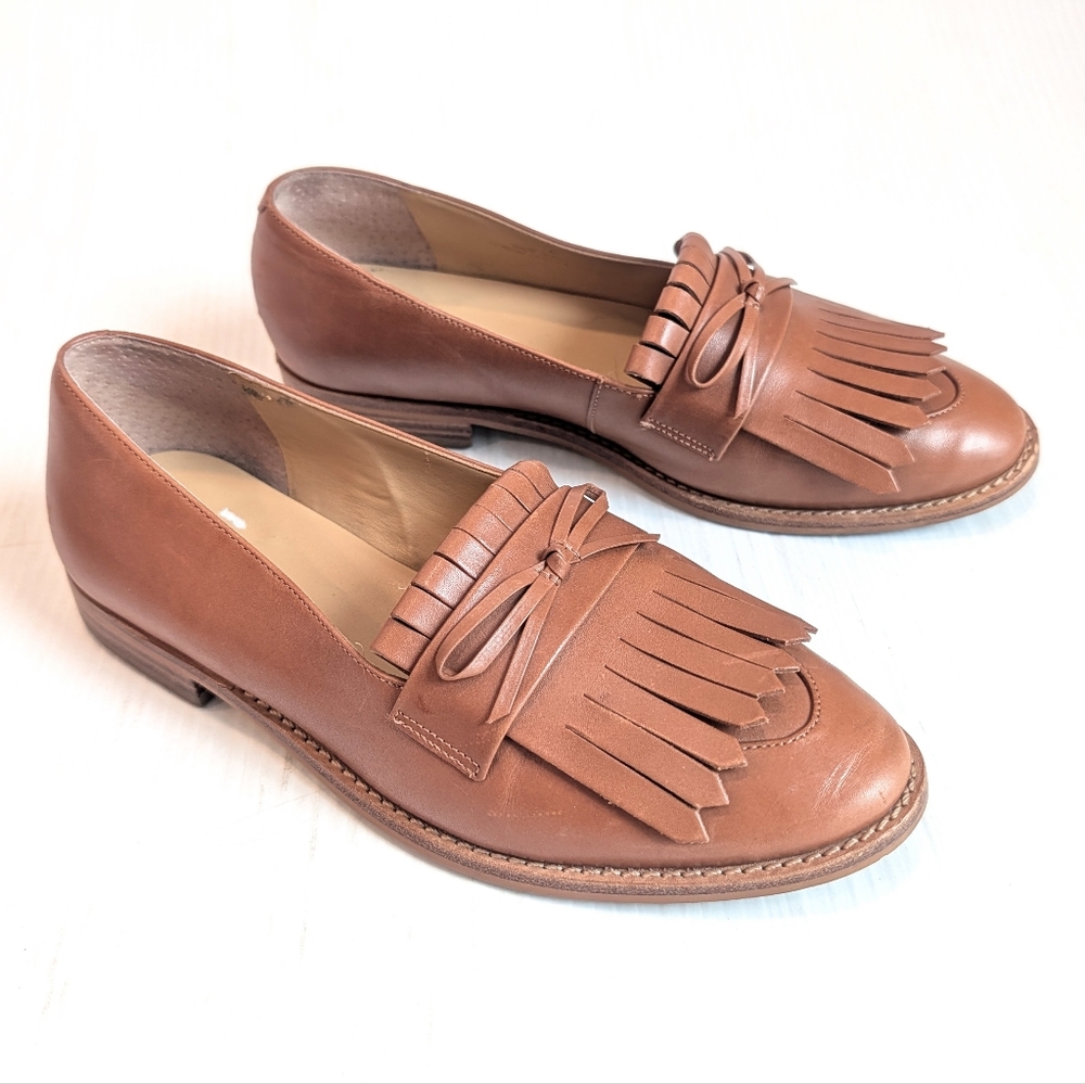 TALBOTS Leighton Women's Brown Leather Kiltie Loafers Size 7